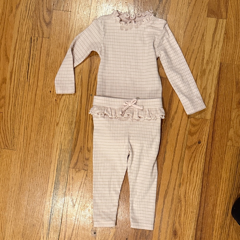 Nordstrom Cream Ruffled Baby Top